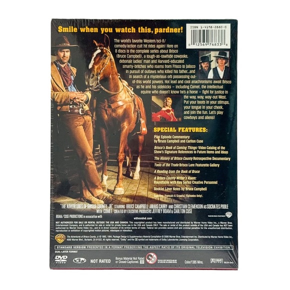 The Adventures of Brisco County Jr DVD Complete Series | Bruce Campbell | Sealed - Picture 2 of 4